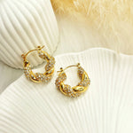 Load image into Gallery viewer, Marquis Twist Hoops
