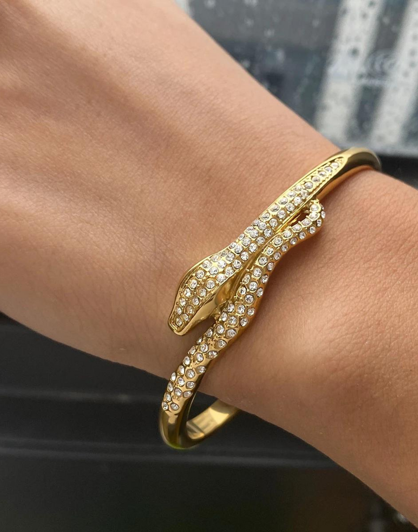 Serpent Sparkle Cuff (18K gold plated)